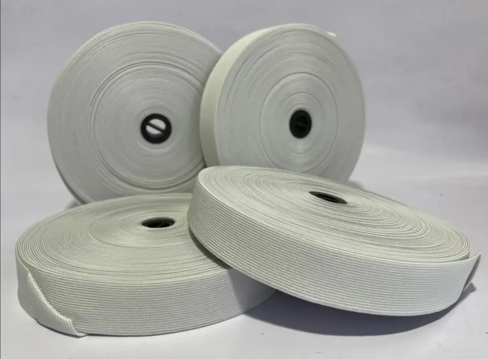 ​Bande Elastique pour couture, accessoires vestimentaires, sangle en nylon, vêtements, pantalons, costumes, loisirs créatifs (blanc)