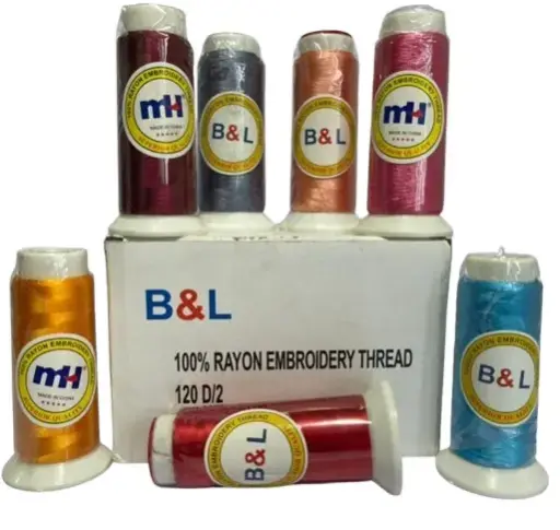 100% rayon embroidery thread (Fil a broder)
